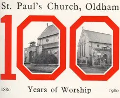 The front cover of the St. Paul's 100 Years Worship booklet